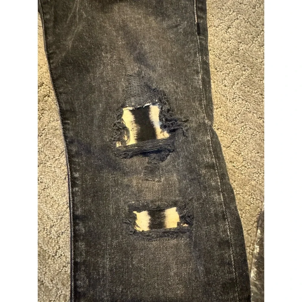 True Religion Rocco 29/33 Skull Jeans Black Wash Relaxed (Y1)